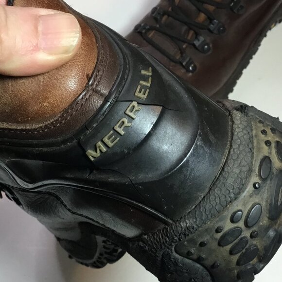 Merrell Women's Chameleon Dark Brown GoreTex Vibram Hiking Boots Size 9 - Picture 5 of 12